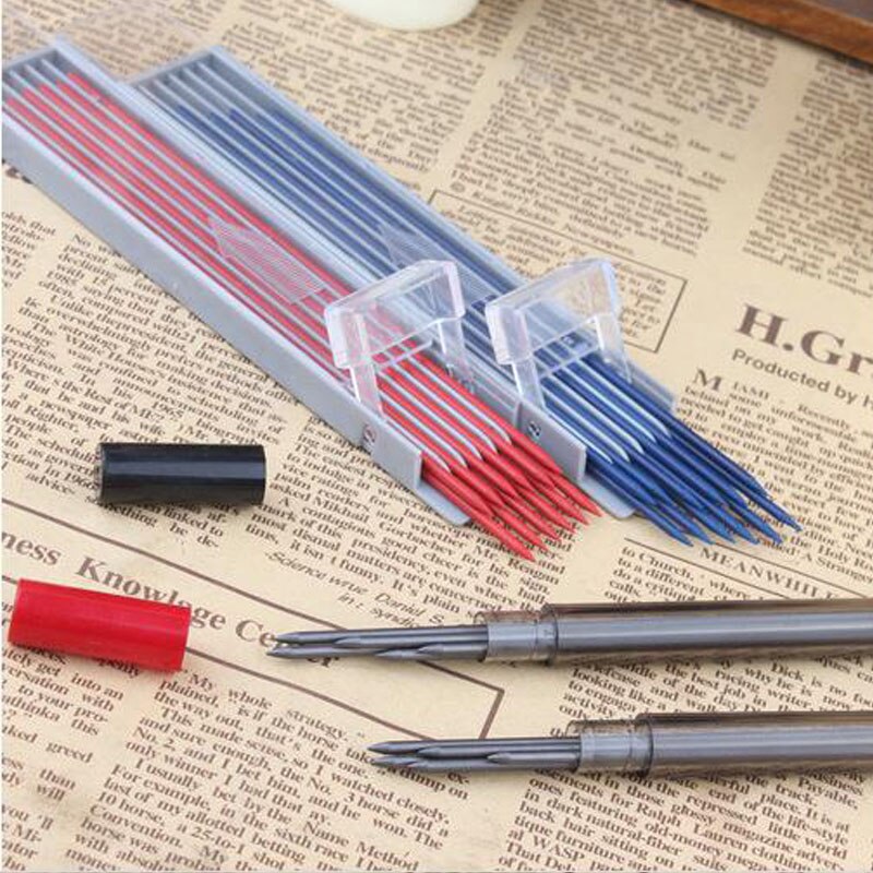 Dikke Potlood Core Gekleurde Tekening 2mm Super grof HB/2B/3B 4B rood/blauw potlood Core Leuke Potlood Le