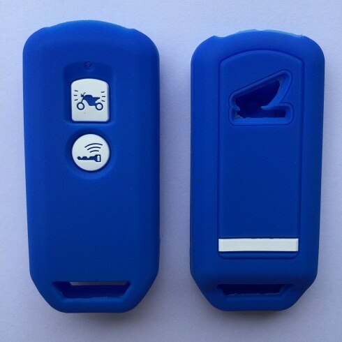 Protective Silicon Key Case For Honda X ADV SH 125 150 300 Forza 125 300 PCX150 Motorcycle Scooter 2 Button Smart Key: Blue