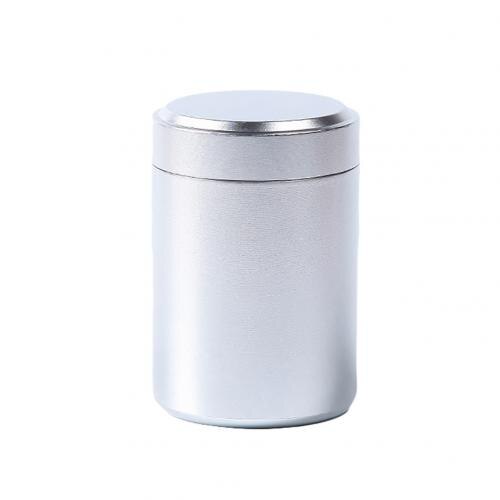 Bote de almacenamiento de aluminio de 70ml para hierbas, tarro para alijo, hermético, a prueba de olor, hierbas, especias, contenedores de té, jarras de contenedores, botellas: Plata