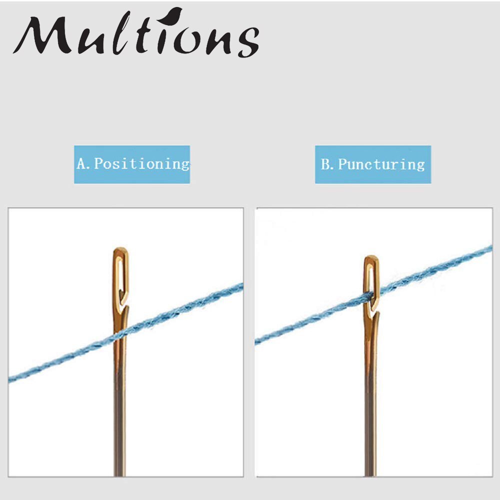 24pcs Self Threading Needles Household Sewing Needle Hand Needles Stitching Pins & Vintage Needle Case DIY Sewing Tools