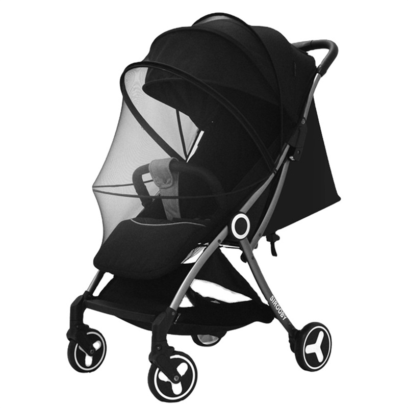 Orzbow Babybedje Klamboe Kinderen Veiligheid Kinderwagen Anti-Bug Saldering Infant Lichtgewicht Bescherming Mesh Wandelwagen Accessoires: A2820-Black