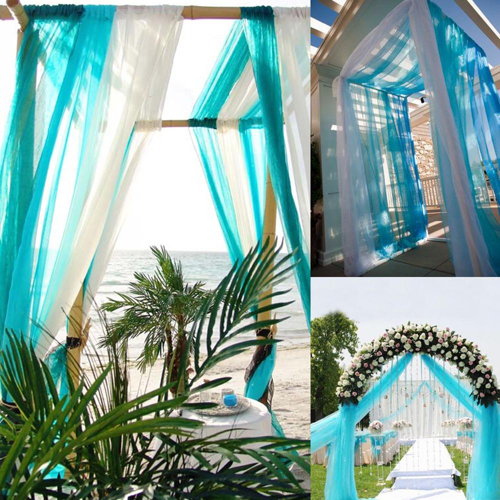 10m x 1.35m Bruiloft Decoraties Boog Garen Organza Stof Bruiloft Decoratie Organza Party DIY Jurk Bruiloft Benodigdheden
