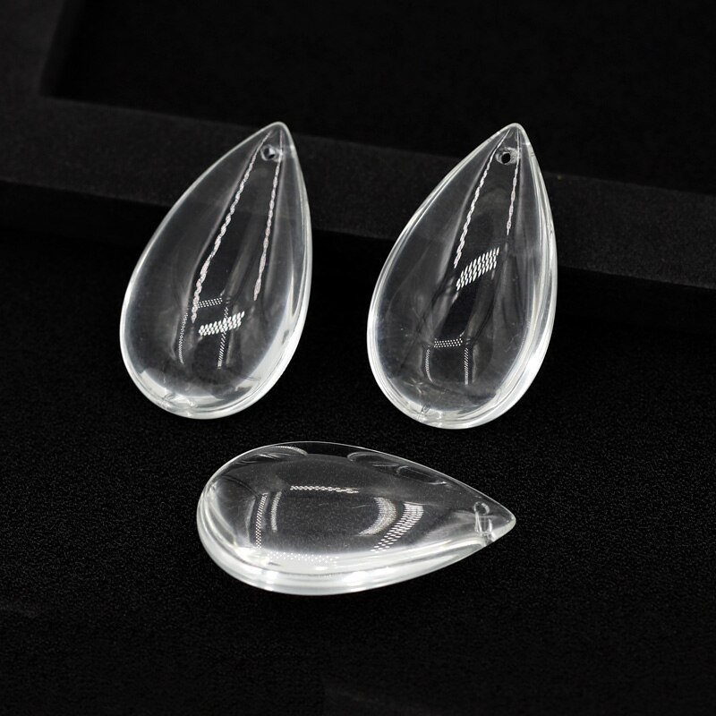 6 sztuk 28*48mm przezroczysta woda upuść kształt kryształ koraliki robić biżuterii diy kurtyna koralikowa wisiorek akcesoria