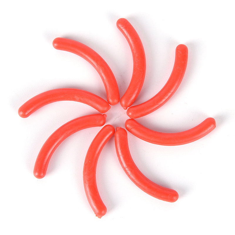 15 stk/sæt makeup værktøj udskiftning af vippebukkerer silikonepude øjenvipper curling makeup tilbehør høj elastisk fornyelig curler: Rød