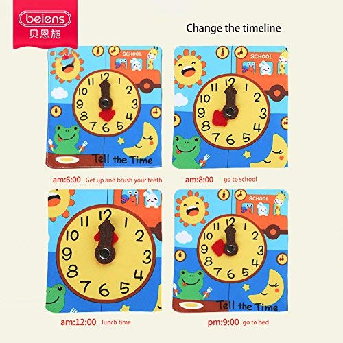 Beiens 9 Thema Fühlte Ruhig Bücher Ultra Soft Baby Bücher Touch und Fühlen Tuch Buch, 3D Bücher Stoff Aktivität für Babys/Kleinkinder