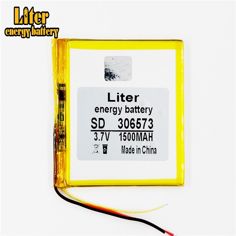 Celdas de polímero de litio LiPo de 3 líneas, 306573, 3,7 V, 1500mAh, energía para PAD, GPS, vídeo, juego, E-Book, tableta, PC, Banco de energía