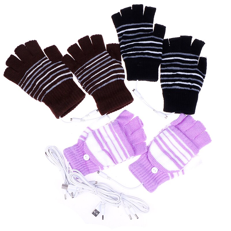 Gants chauffants USB hiver chauffe-mains thermique gant chauffant électrique alimenté par batterie thermique étanche pour gants de Ski moto