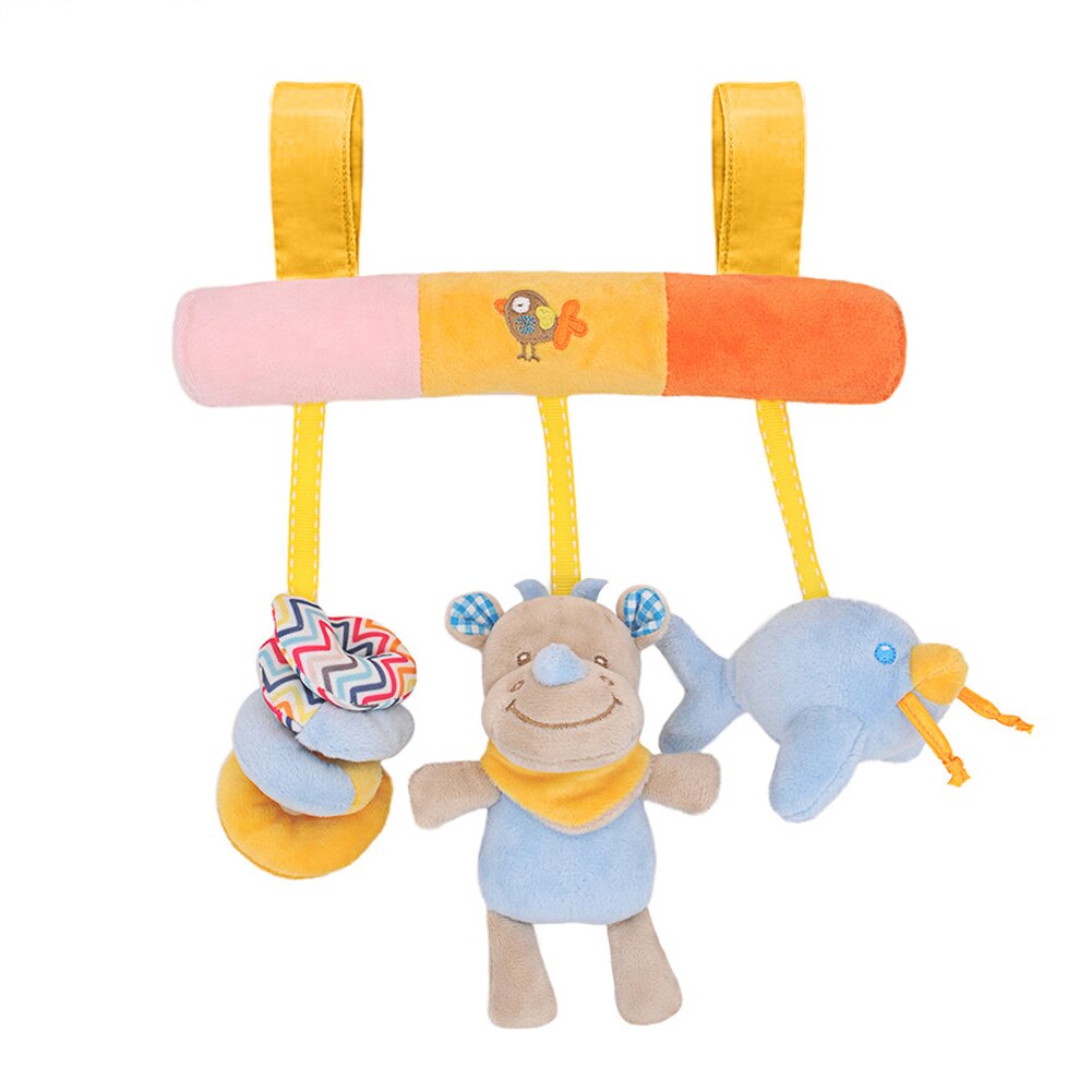 Cartoon Animal Mobile Toddler Comfort Newborn Infant Stroller Musical Bell Cute Rattle Toy Crib Bed Car Hanging Plush