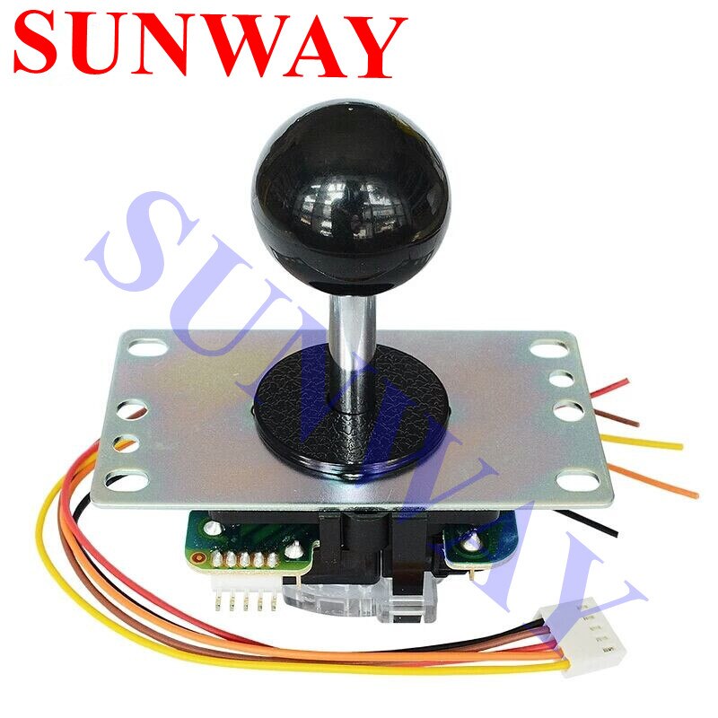 2 unids/lote Original Japón Sanwa Joystick JLF-TP-8YT balancín de lucha con Topball y cable de 5 pines para pieza de juego de arcade Jamma