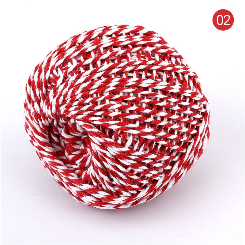 100m 1.5mm-2mm Dubbele Kleuren Katoen Touw DIY Handgemaakte Ambachten Weave Cords Accessoires Mason Jar Decors Wikkelen Tag Koord: color 02