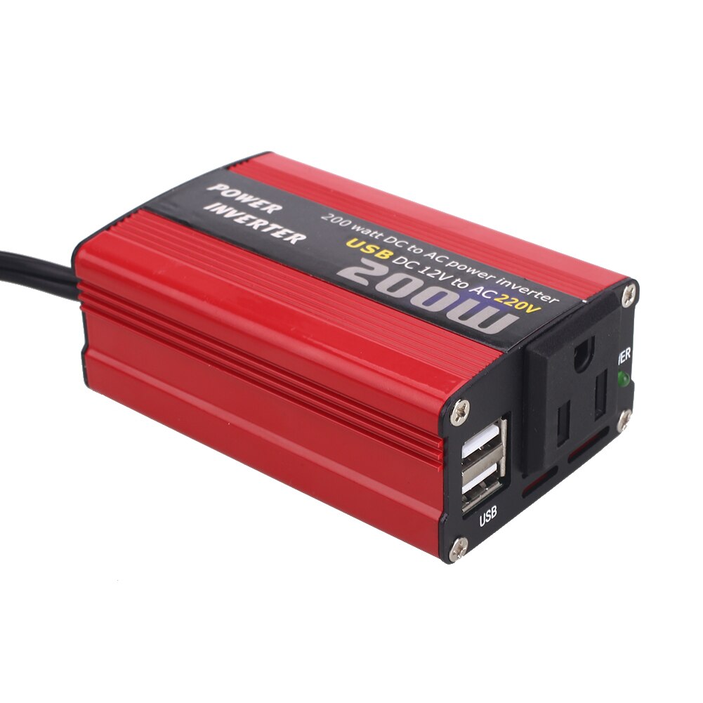 Premium Converter 12V DC To 220V AC Aluminium Alloy Adapter Home Car Inverter High Performance 50/60Hz Power Inverter