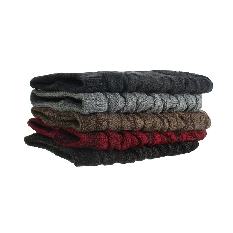 Cappello lavorato a maglia fitness cappello da tennis cappello addensare autunno inverno caldo adulti motivo geometrico berretto Slouchy Skullies cappellini unisex