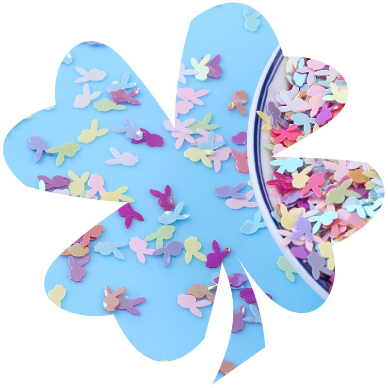 20G Konijn Hoofd Pailetten Losse Pailletten Voor Ambachten 6Mm Glitter Confetti Nagels Art Decoratie Sequin Diy Naaien Accessoires