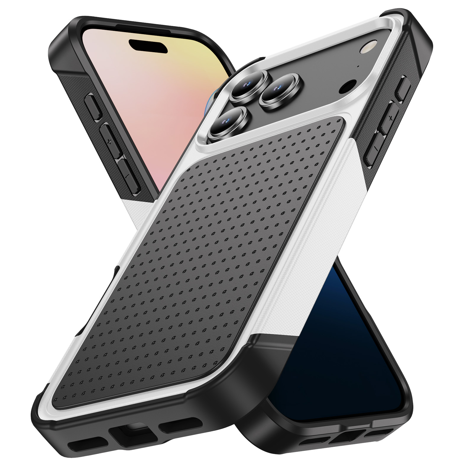 Armor Shell Dual Layer Schutzhülle für iPhone 17 Pro Max Air 16 Plus 14 15 13 Pro iPhone 17: Blau / Iphone 16