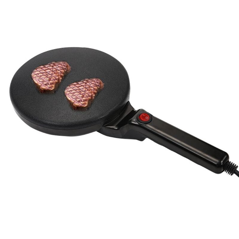 Máquina de tortitas para hacer Pizza, plancha antiadherente para freír, máquina para hornear Pan y pasteles, utensilios de cocina para hornear, enchufe del Reino Unido
