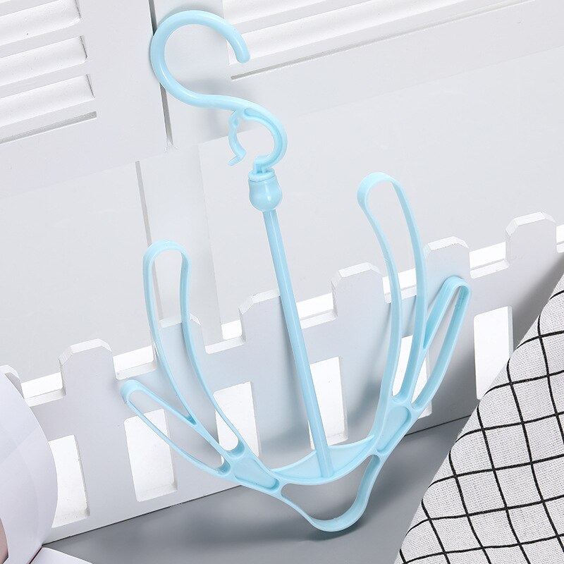 2PCS shoe rack shoe rack hanging storage rack balcony drying rack shoe rack bracket shoe washing and drying tools Hook shoe rack: 3 pieces / blue