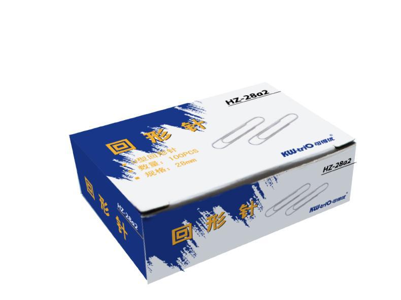 Clip de papel para oficina, 2 unidades/lote, cromado, plateado, U, 100 unid/set Hz-28a2