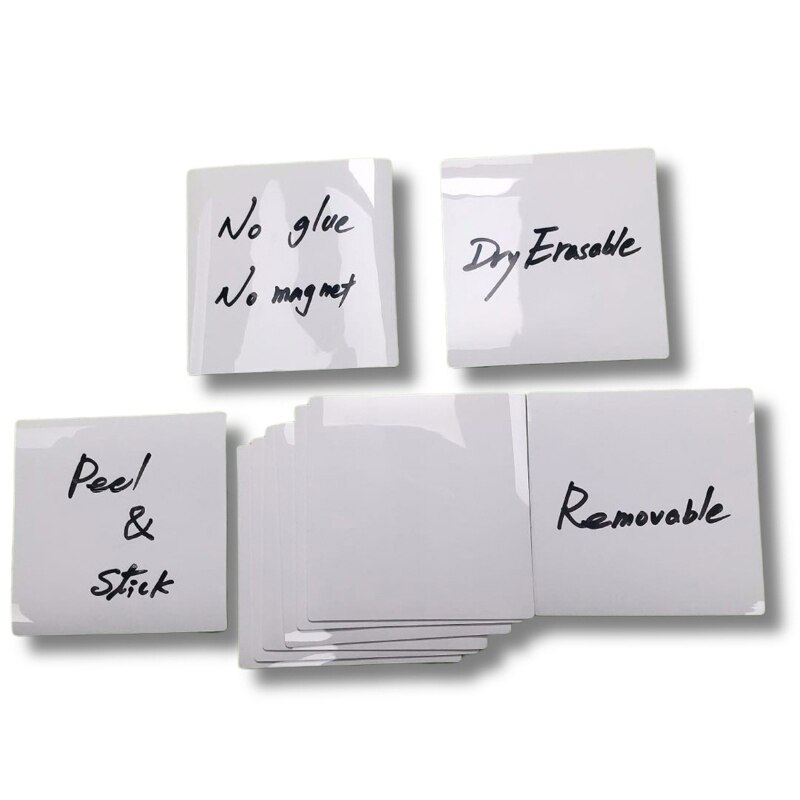 Dry Wipe Sticky Notes Pad Removable Reusable Labels Sticker Storage Bins Waterproof Adhesive Labels For Bottles Reminders Lists
