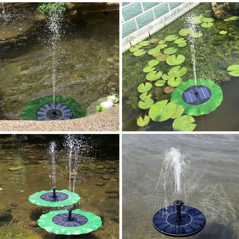 Pływająca fontanna solarna, wodotrysk ogrodowy, dekoracja sadzawki, zasilana panelem słonecznym, pompa wodna, ozdoba ogrodu