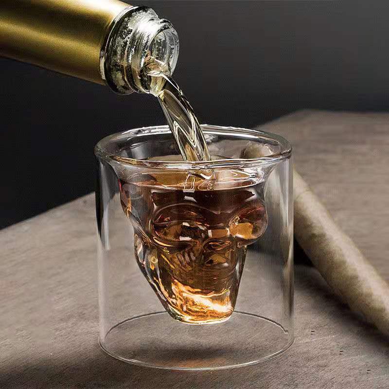 Verre à whisky crâne 4/6/8/10, tasse à café, Double couche, verre à bière, verre de cristal, pour maison, Bar, Club,