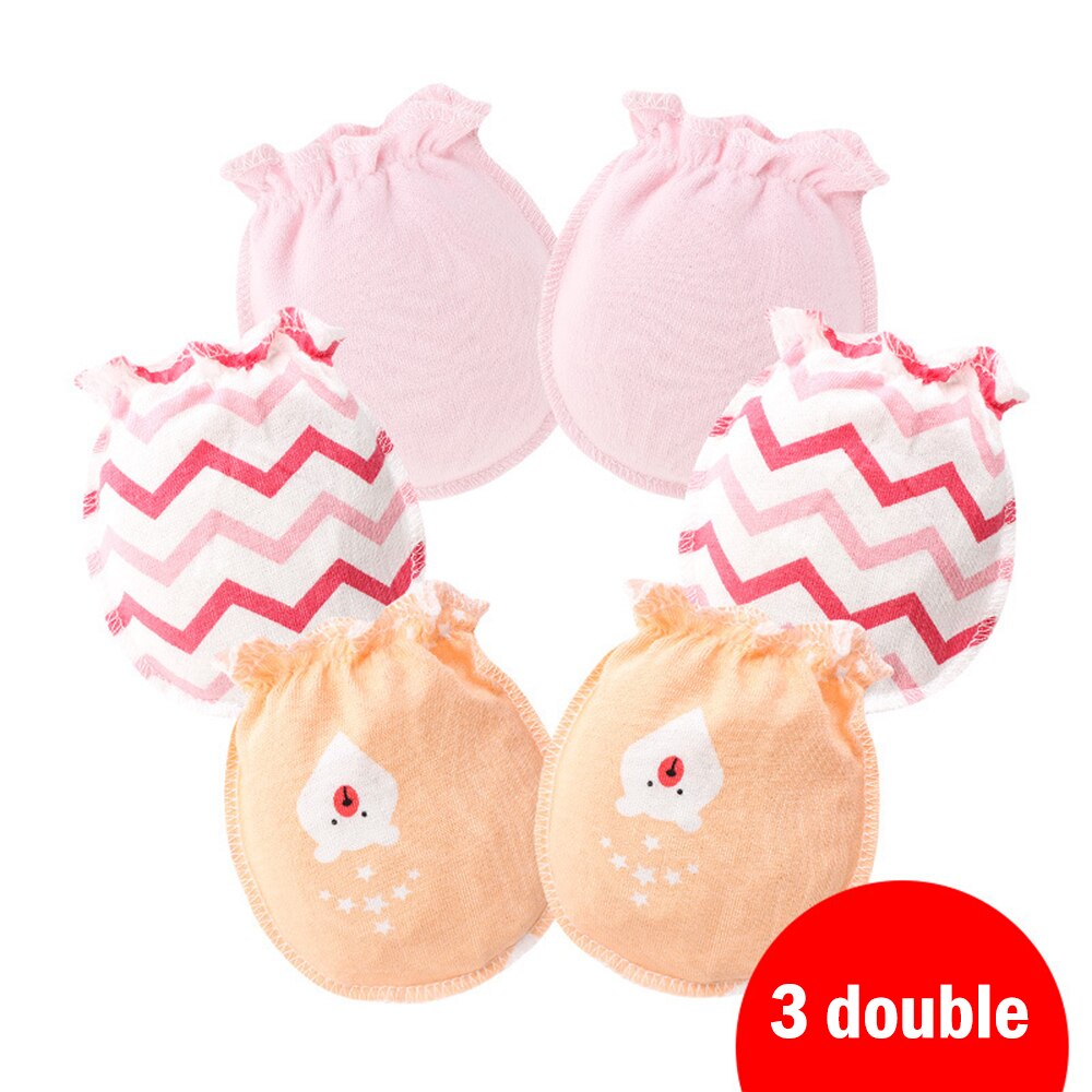 3 Paare Baby Anti Kratzen Handschuhe Neugeborenen Handschuhe Gesicht Baby Fäustlinge Handschuh Kleinkind Zubehör: Polar- Bär rot
