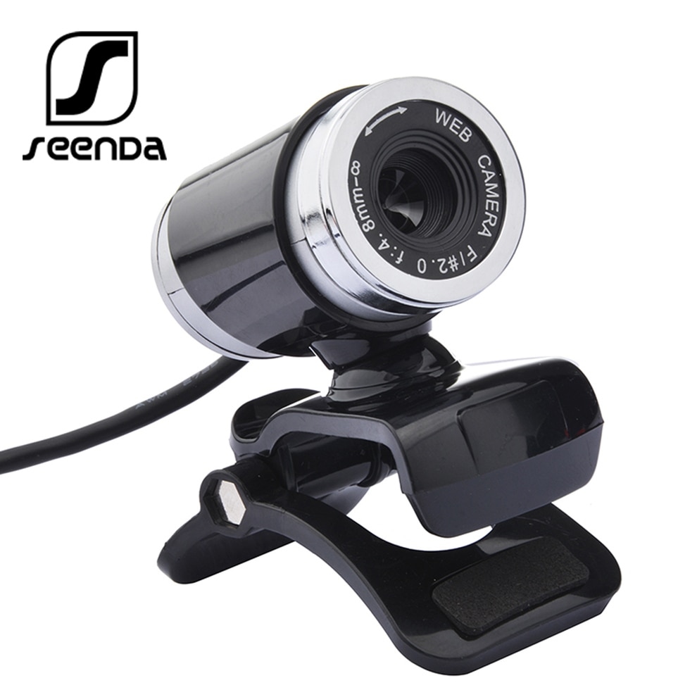 Seenda webcam digital usb com clipe de microfone, câmera de 360 graus para computador, pc, desktop, laptop e tv