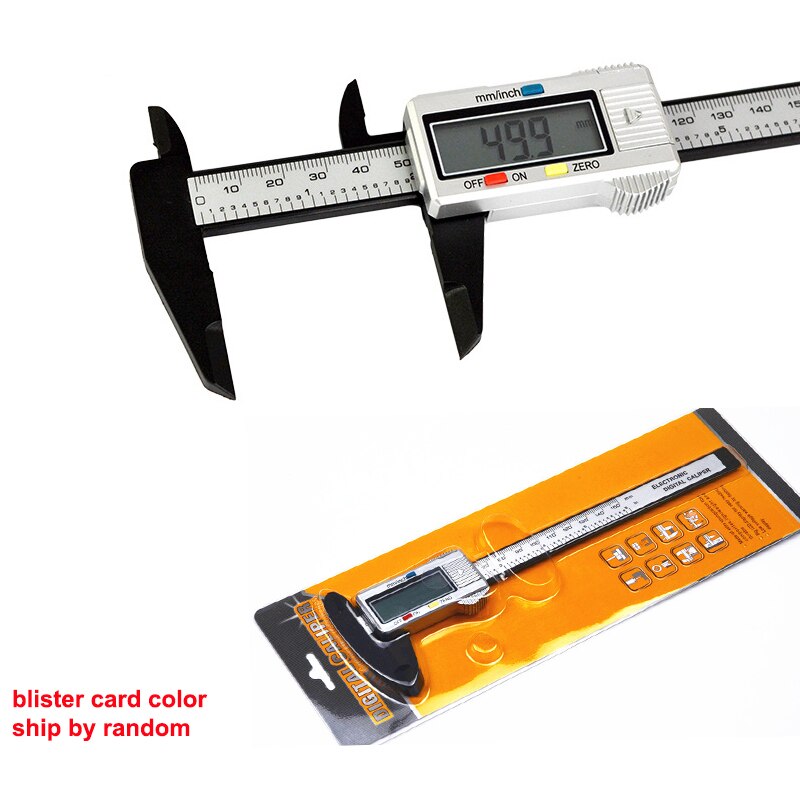 Calibradores digitales de 6 pulgadas y 150mm, calibrador Vernier digital electrónico de acero inoxidable, Micrómetro de fibra de carbono y Metal, herramienta de medición: carbon fiber