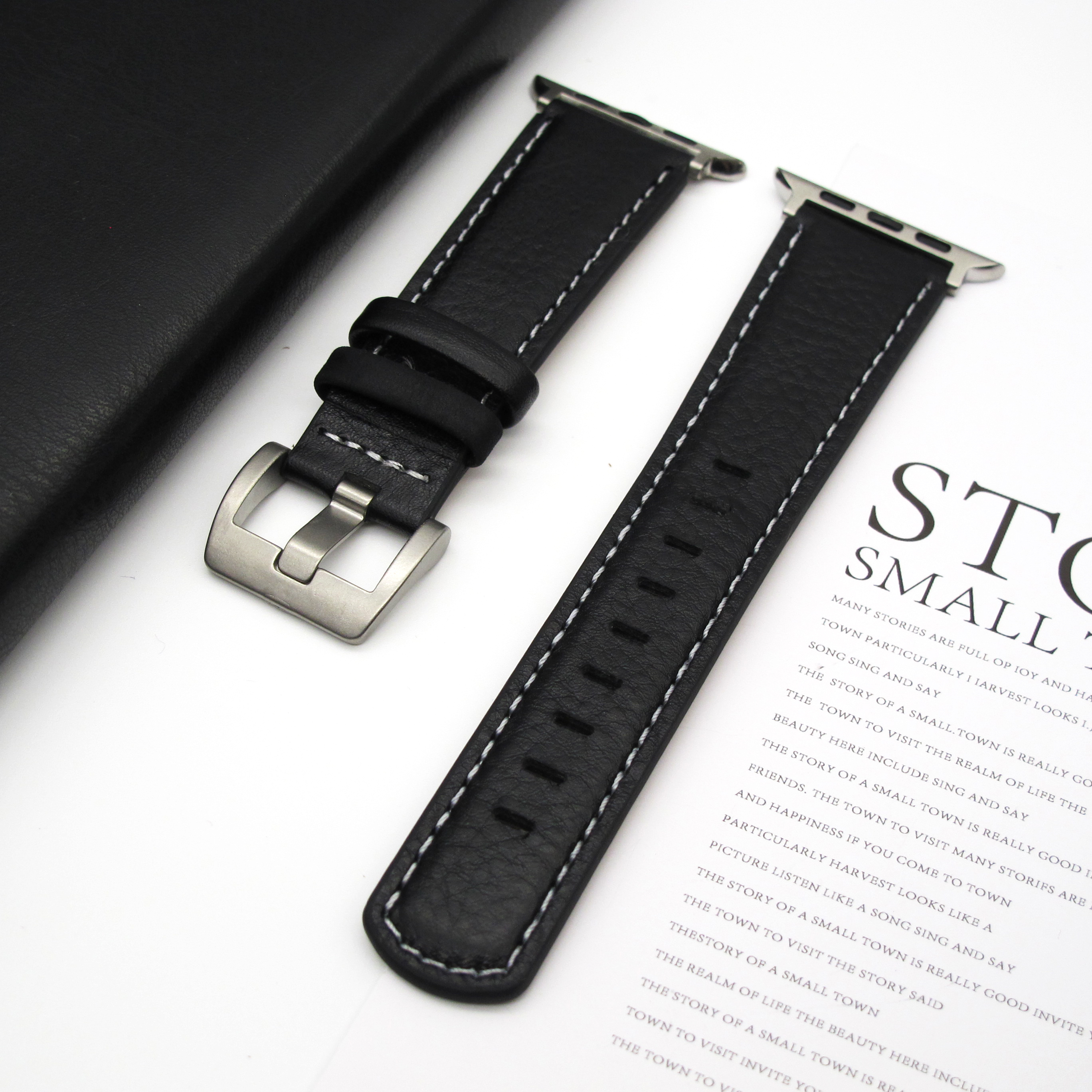 Leather strap for Apple Watch Ultra1 strap 49mm S10 46mm 42mm 45 44 41 40 38mm men's strap for Iwatch series 987654