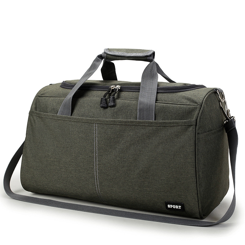Large Capacity Travel Bag with Shoulder Strap Adjustable Duffel Hanging Suitcase Women Handbag Totes Outdoor Sports: large green