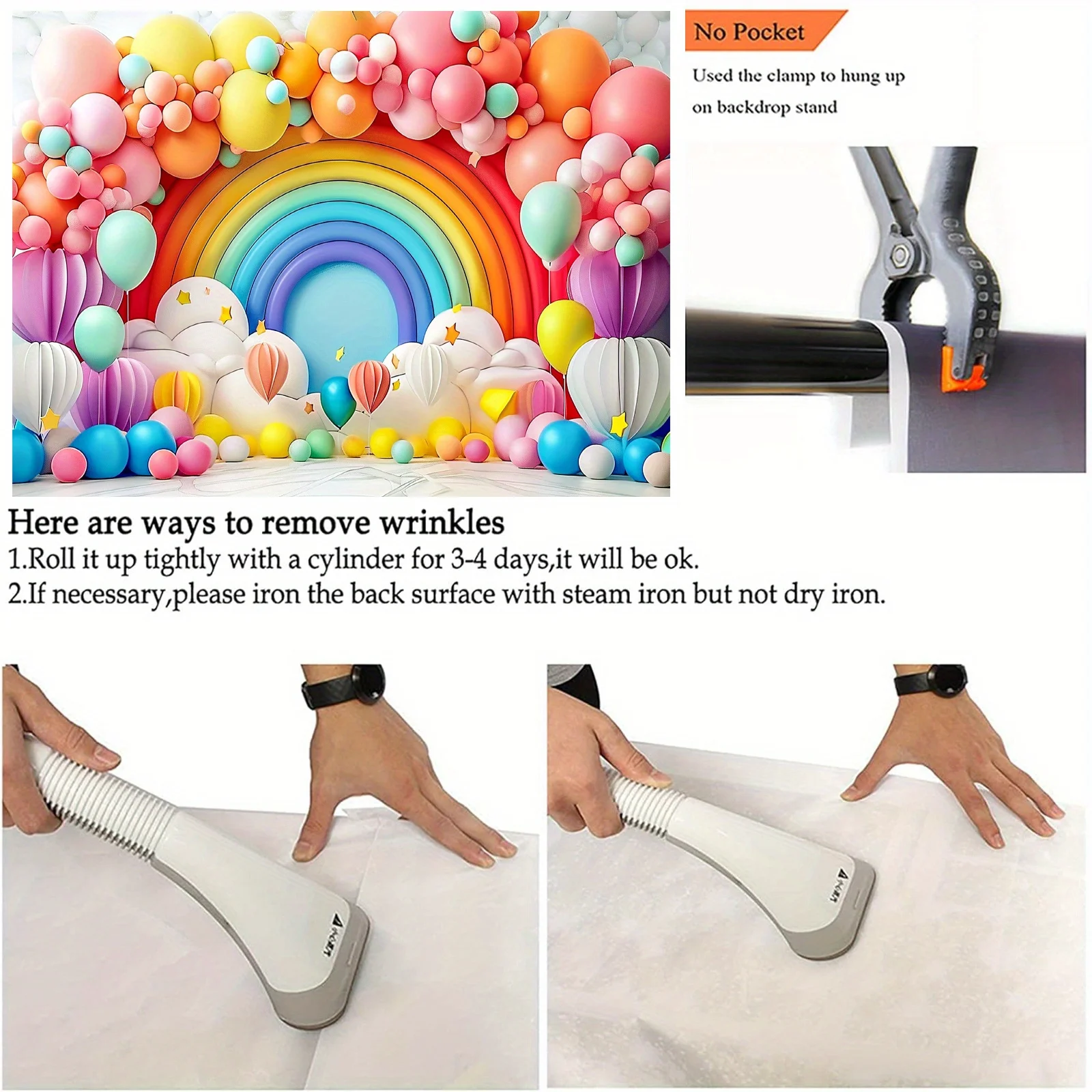 Arco de arcoíris con fondo de globo de Venus para decoraciones y celebraciones de fiestas: sin necesidad de energía, material de poliéster