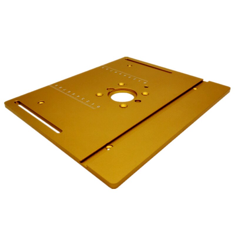 luminum Router Table Insert Plate W/Miter Gauge For Woodworking Benches Table Saw Multifunctional Trimmer Engraving Machine