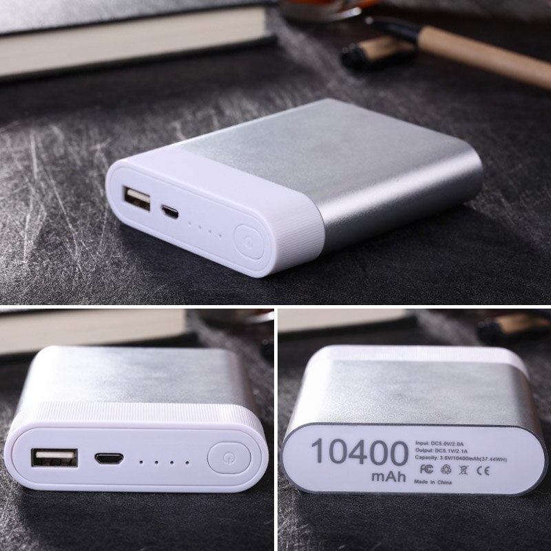 Cor Aleatoriamente DIY 4X18650 Baterias de Banco de Potência Caso Shell Box Para Carregador de Telefone 10400 mah banco de Potência Da Bateria tampa Da Caixa de armazenamento
