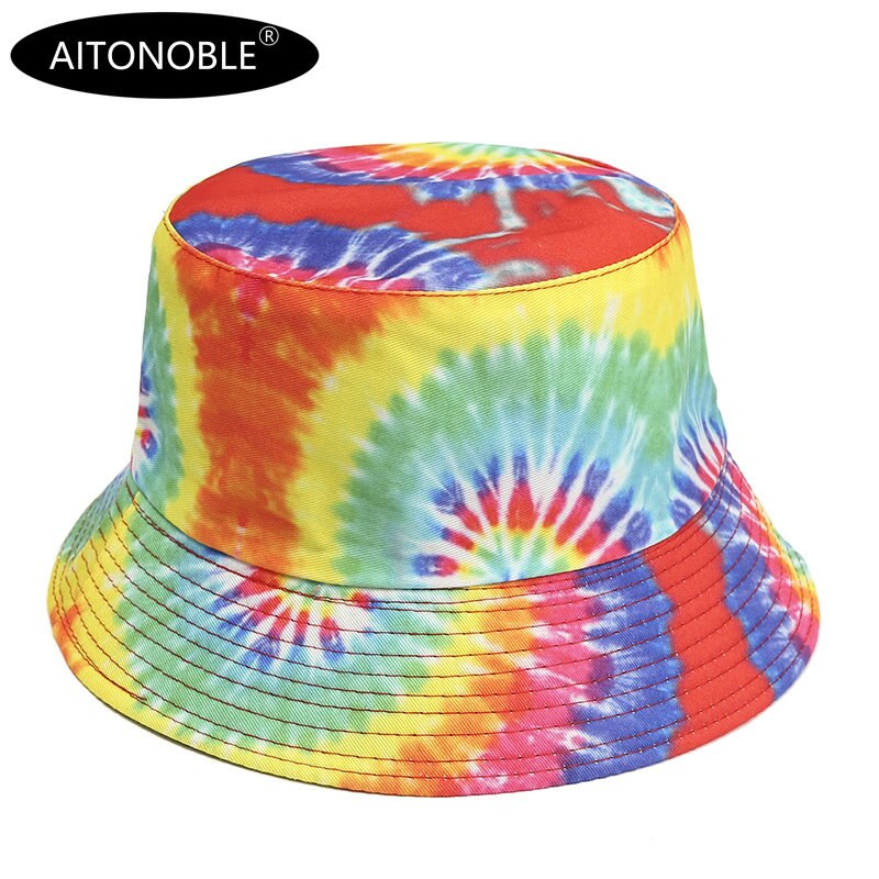 Aitonoble-Sombrero de cubo para niña, sombrero de sol de playa para deportes al aire libre, gorros de playa de viaje, gorras de pescador, gorro de Hip Hop, novedad de: print 1
