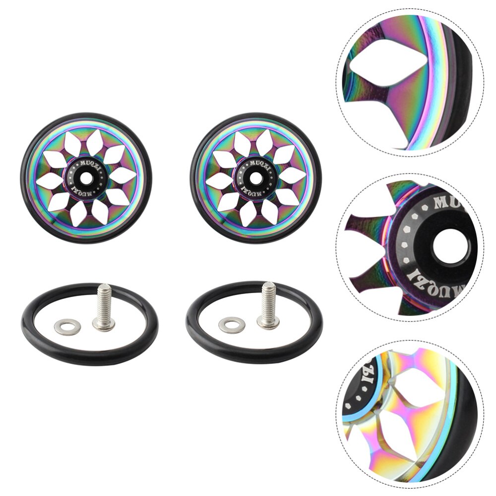 1 Set CNC Easy Wheel Folding Bike Aluminium Alloy Wheel Compatible with Brompton: Color