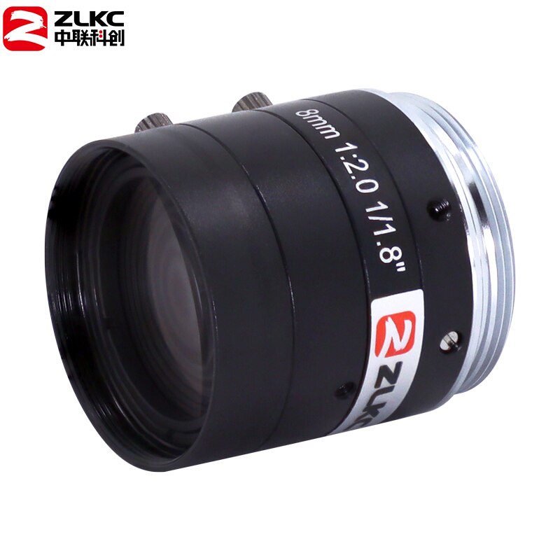 5MP Fa Lens C-Mount 8Mm Diafragma F2.0 1/1.8 &quot;Beeldformaat Machine Vision Lens Surveillance Camera Manual Iris Cctv Lens Megapixel