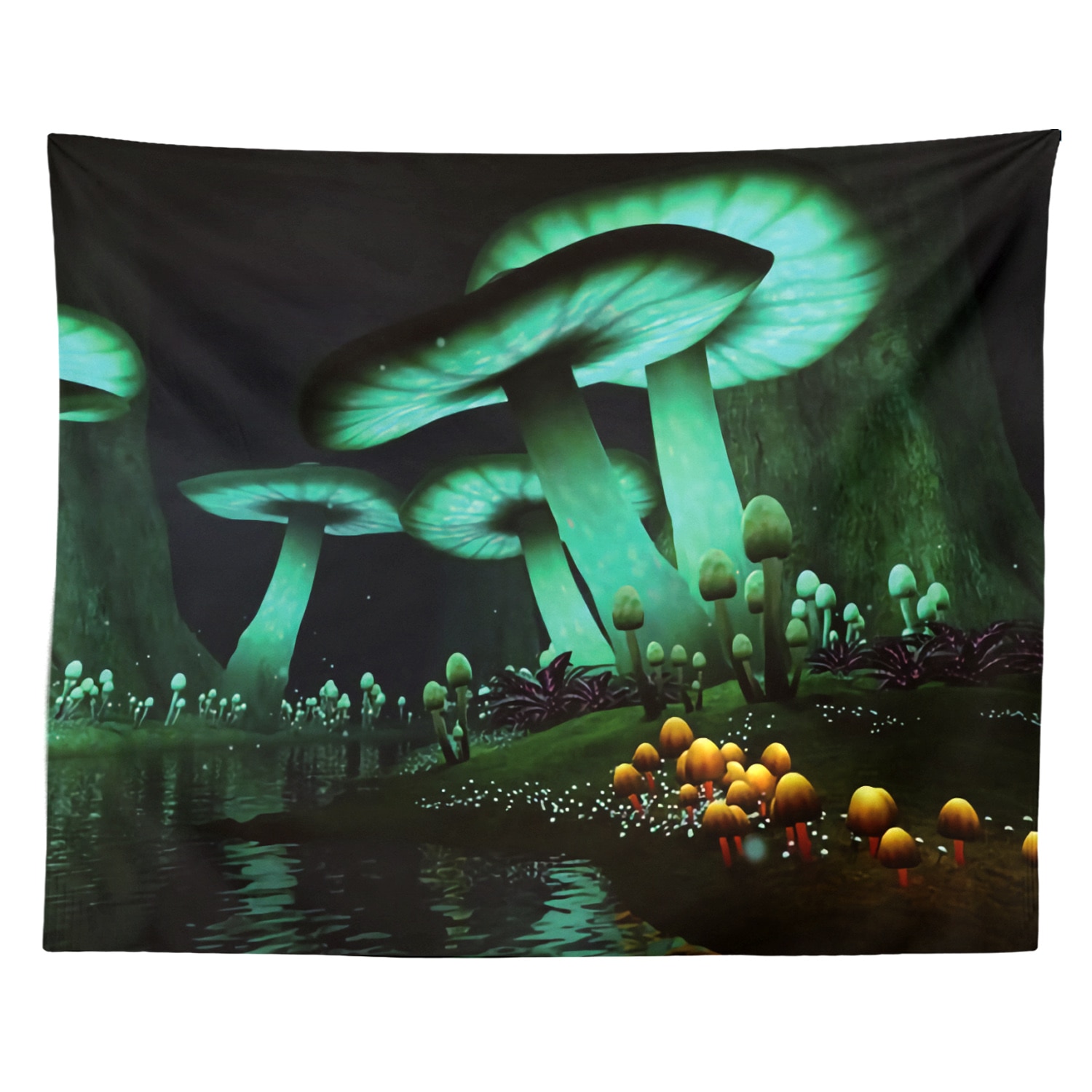 Psychedelic Mushroom Tapestry Fantasy Plant Wall Tapestry Galaxy Space Tapestry Starry Night Sky Tapestry Wall Hanging for Room: 5