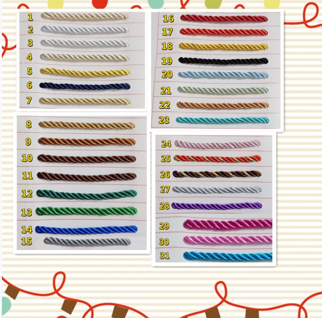10 Meters 3mm Satin Polyester Cords Three strands of Rope Silk thread Rope Diy Jewelry Findings Handbag Box Accessories: Coffee