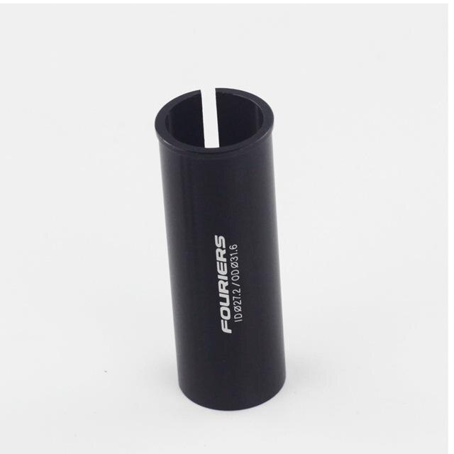 Fouriers-tubo adaptador para tija de sillín de bicicleta de aleación, convertidor de tubo adaptador, superligero, 30,9/31,6/27,2mm: black 31 6 to 27 2m