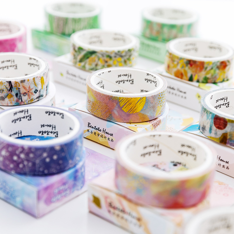 Verschiedene Blumenfolien-Washi-Band zum Selbermachen, dekoratives Maskierung-Klebeband für Scrapbooking und Telefondekoration