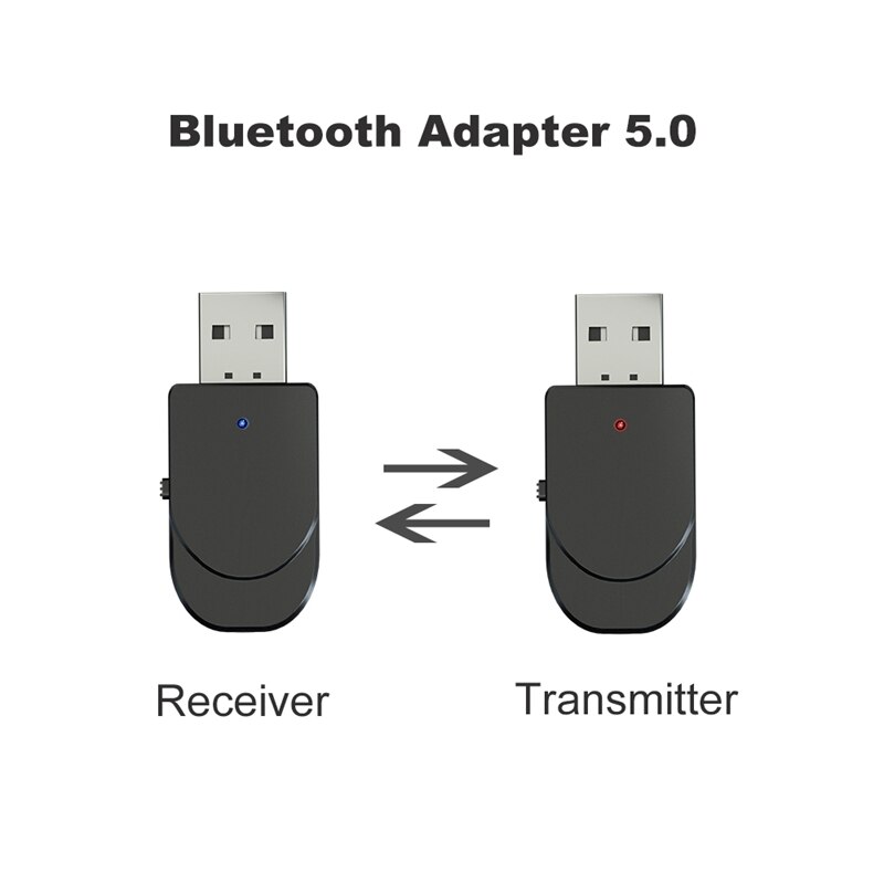 USB Bluetooth 5.0 Receiver Adapter 3.5Mm AUX Stereo for TV PC Headphone Speaker