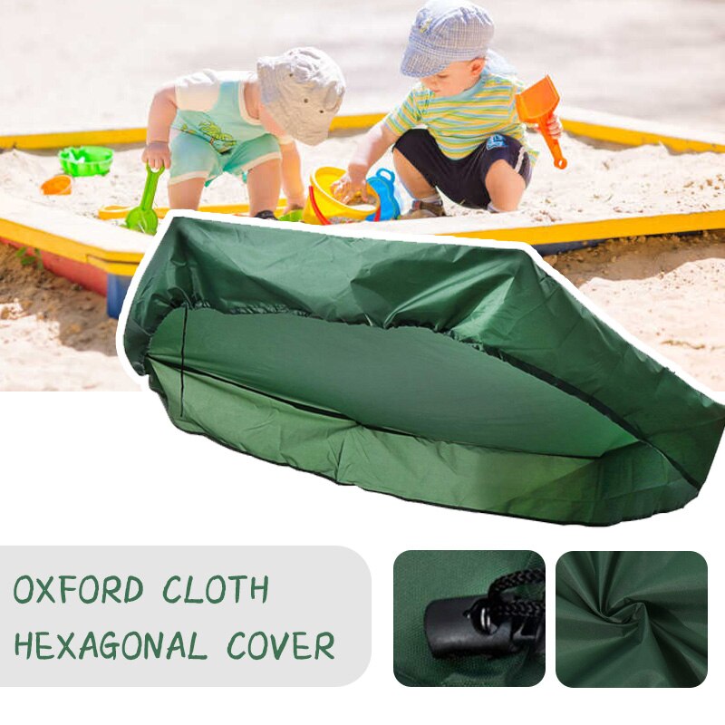 210d Oxford Cloth Hexagonal Sand Pit Cover Dust-proof Waterproof Bunker Outdoor Garden Children Toy Sandpit Pool Sandbox Cover