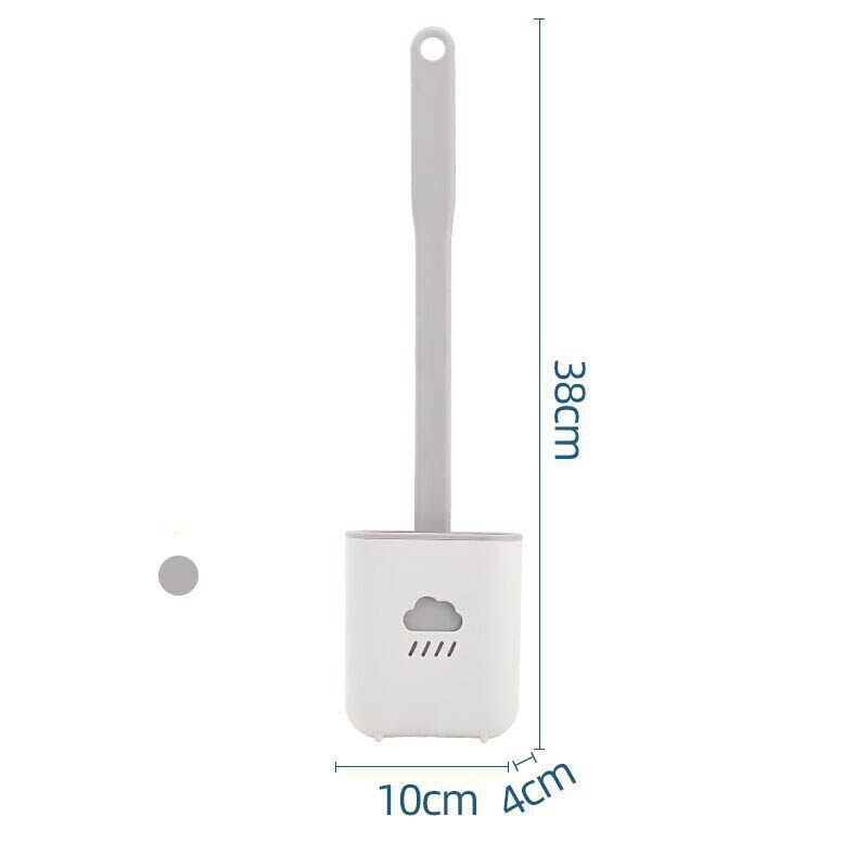 Duurzaam Siliconen Wc Borstel Platte Flexibele Zachte Haren Borstel Met Sneldrogend Houder Plastic Rubber Toiletborstel: 3-Landing models