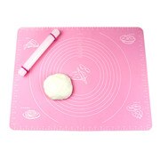 Sheet Silicone Baking Mat Sheet Extra Large Baking Mat for Rolling Dough Pizza Dough Non-Stick Maker Holder Pastry: Pink