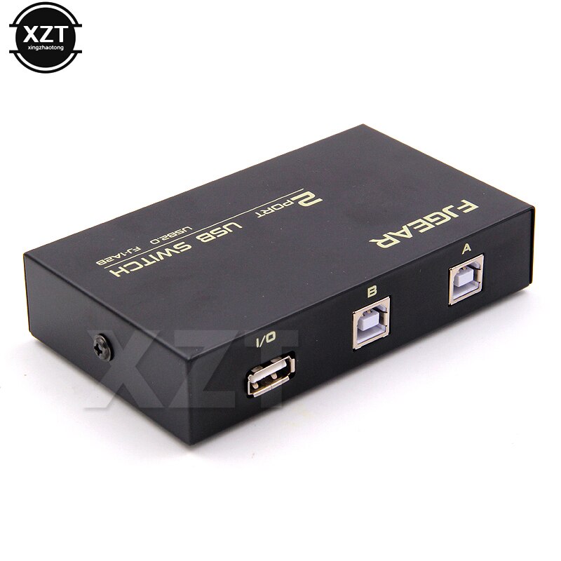 1PCS Draadloze 2 Poorten USB 2.0 Sharing Switch Switcher USB HUB Adapter Box Voor PC Scanner Printer