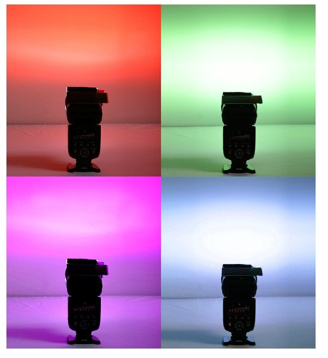 Difusor de luz de Flash de cámara, de tarjeta de Color para Softbox Nikon, Canon, Sony, Yongnuo, YN-460 II, YN-465, YN-468 II, YN565E, Speedlite