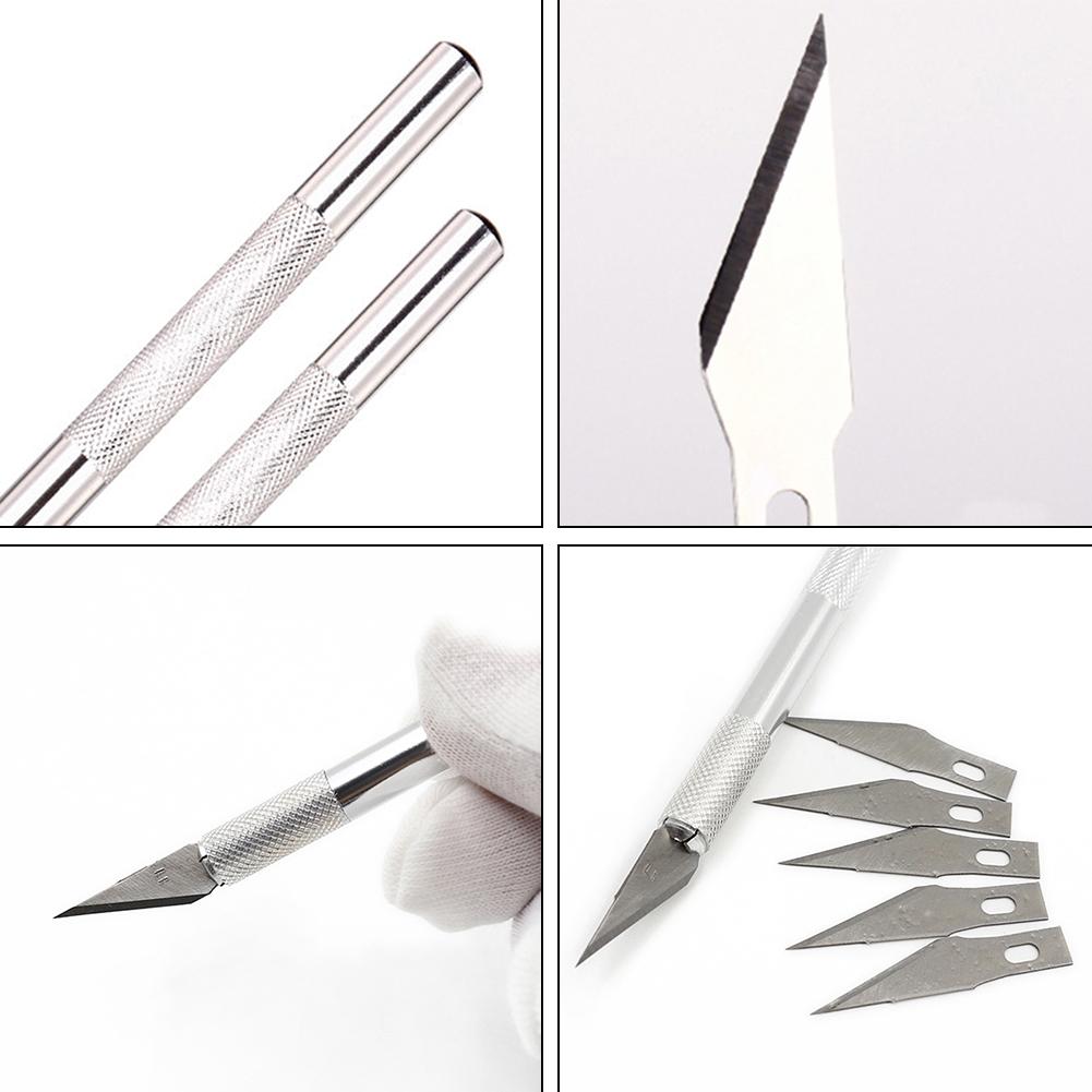 9 stk bil folie verktøy nal sett håndverkskutter med sikkerhetshette for folie film klistremerke automatisk håndverktøy