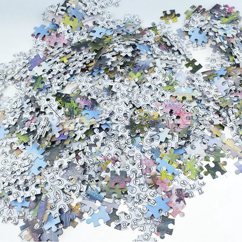 1000 Pcs Jigsaw Puzzles Intellectual Game Walking In The Rain Night With 1000Pcs Jigsaw Landscape Animal Universe Puzzle