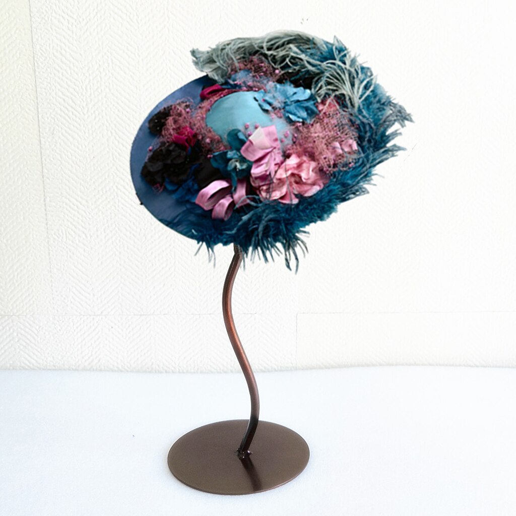 Moderne Freistehende Metall Perücke Ständer Dummy Kopf Hut Kappe Haar Halter