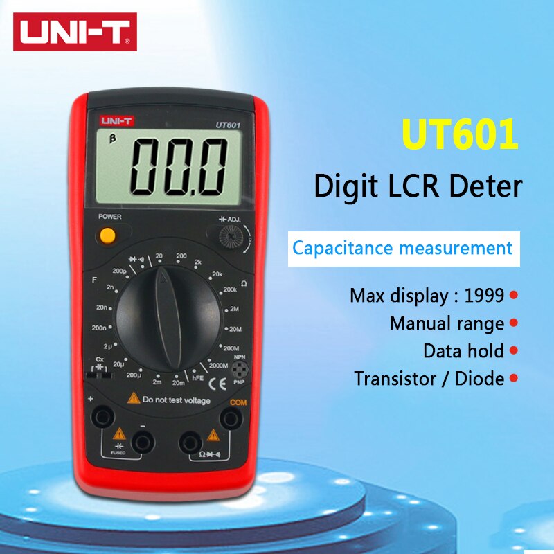 UNI-T UT601 Inductance Capacitance Meter Multimeter Capacitance Meters Ohmmeters Capacitor Resistor Transistor Test