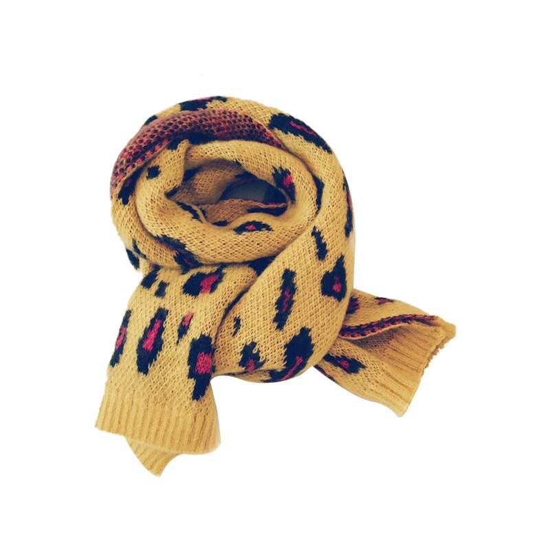 Kids Scarf Wool Knit Spring Winter Children's Scarf for Girls Boys Warm Shawl Snood Children Toddler Scarf 9 Colors: Yellow
